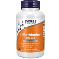 L-Methionine, 500 mg, 100 Capsules Now foods