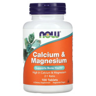 Calcium  Magnesium, 100 Tablets Now foods