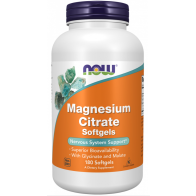 Citrato de Magnésio, 180 Softgels Now foods
