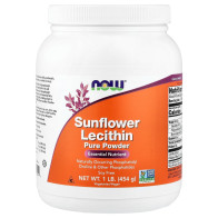 Sunflower Lecithin, Pure Powder, 1 lb (454 g) Now
