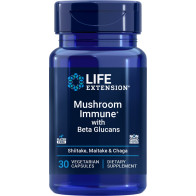Mushroom Immune with Beta Glucans, 30 Vegetarian Capsules Life Extension