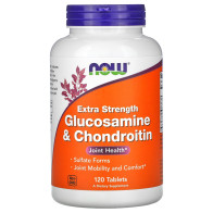 Glucosamine & Chondroitin, 120 Tablets Now foods