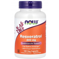 Resveratrol, 200 mg, 120 Veg Capsules Now foods