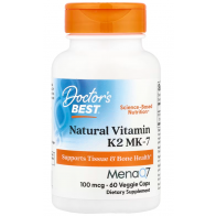 Doctor's Best, Natural Vitamin K2 MK-7, 100 mcg, 60 Veggie Caps