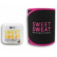 Sweet Sweat Jar 3.5 Oz + Waist Trimmer-Pink-S-Coconut