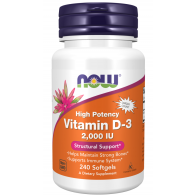 Vitamina D-3 2000 IU  240 Softgels  NOW