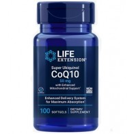 Super Ubiquinol CoQ10 com Enhanced Mitochondrial Support 50mg 100 caps Life Extension