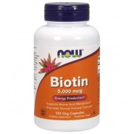 Biotin 5000 mcg 120 Vegcaps NOW Foods