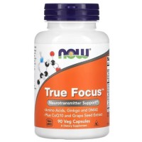 True Focus Verdadeiro foco 90 Veg Capsules NOW Foods