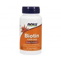 Biotin 5000 mcg  60 Veg Capsules NOW Foods