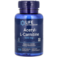 Acetyl-L-Carnitine, 500 mg, 100 Vegetarian Capsules Life Extension