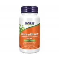 CurcuBrain 400 mg 50 Veg Capsules NOW Foods