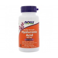 Hyaluronic Acid Ácido hialuronico Double Strength 100 mg 60 Veg Capsules NOW foods