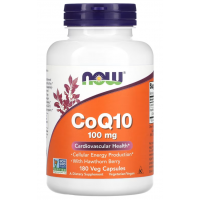 CoQ10 With Hawthorn Berry, 100 mg, 180 Veg Capsules Now foods