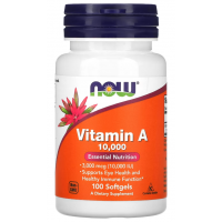 Vitamin A, 3,000 mcg (10,000 IU), 100 Softgels Now foods