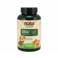 Omega 3 Support for Dogs & Cats para cães e gatos 180 Softgels NOW Pets