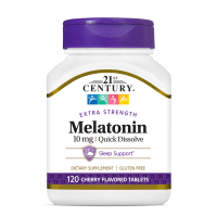 Quick Dissolve Melatonin, Cherry, 10 mg, 120 Tablets 21st Century