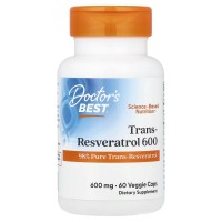 Trans-Resveratrol 600, 600 mg, 60 Veggie Caps Doctor's Best