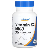 Vitamin K2, 100 mcg, 240 Softgels Nutricost