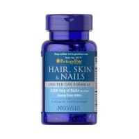 Hair skin e nails cabelo pele e unha 30softgels PURITANS Pride vencimento: 10/2022