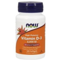 Vitamina D3 2000 IU 120 Softgels NOW Foods