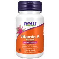 Vitamin A 25,000 100 Softgels NOW