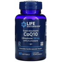 Super-Absorbable CoQ10 (Ubiquinone) with d-Limonene 100 mg 60 softgels Life Extension