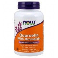 Quercetin with Bromelain quercetina com bromelina 120 Veg Capsules NOW Foods