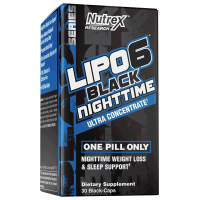 LIPO-6 BLACK NIGHTTIME 30 BLACK-CAPS NUTREX 