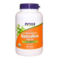 Spirulina 500 mg Organic, 500 Tablets NOW Foods