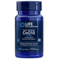 Super Ubiquinol CoQ10 com suporte mitocondrial 100mg 60 softgels LIFE Extension