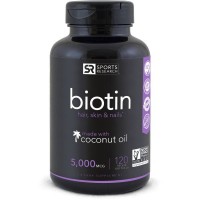 Biotin 5000mcg 120 Veggies Softgel SPORTS Research validade:10/2022