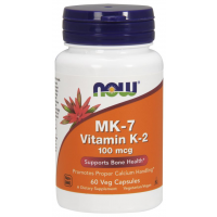 MK7 Vitamina K2 100 mcg 60 Veg Capsules NOW Foods