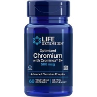 Optimized Chromium with Crominex3+, 500 mcg, 60 Vcaps life Extension 