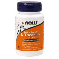 L Theanine Double Strength 200 mg 60 Veg Capsules NOW Foods