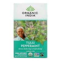 Chá Tulsi Hortelã-pimenta 18 sachês Organic India venc: outubro/2023