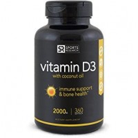 Vitamina D3 2000 IU 360 Softgels SPORTS Research venc:08/23