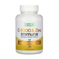 Vitamina C 1000 e Zinco Immune 120vcaps SUPER Nutrition